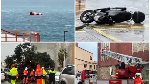 Efectos de la Borrasca Leonardo a su paso por Ceuta