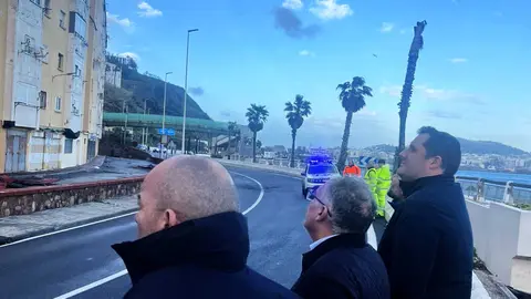 Visita a la barriada de Juan XXIII durante la borrasca Leonardo
