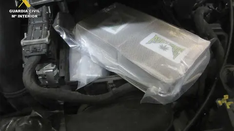 Droga intervenida en la aduana del Tarajal