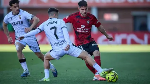 Encuentro entre el CD Mirand&eacute;s y la AD Ceuta FC. Foto: La Liga