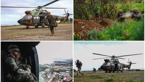As&iacute; se prepara La Legi&oacute;n en Ceuta: helic&oacute;pteros, acci&oacute;n ofensiva y maniobras con helic&oacute;pteros / COMGECEU