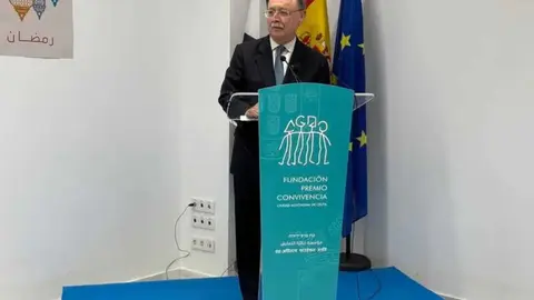 Juan Vivas durante su comparecencia en el Iftar Institucional / Alma Palomino