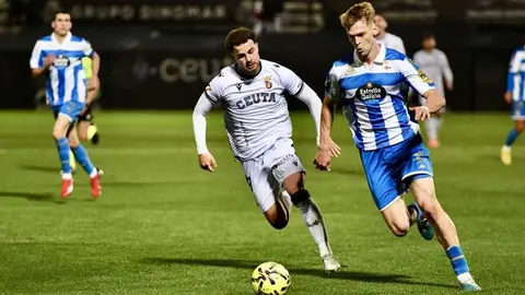 Marcos Fern&aacute;ndez durante el encuentro ante el RC Deportivo de la Coru&ntilde;a. Foto: La Liga