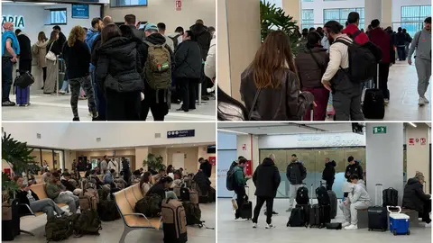 Colas y acumulaci&oacute;n de pasajeros en la Estaci&oacute;n Mar&iacute;tima en este viernes festivo