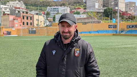 David &Aacute;lvarez Polaco en la previa del Ceuta B - Conil.