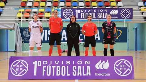 Partido entre la AD Ceuta FC y LBTL Futsal Alcantarilla de Primera Iberdrola.