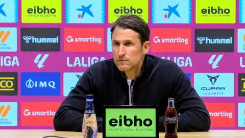 Be&ntilde;at San Jos&eacute; tras el partido entre Eibar y Ceuta.