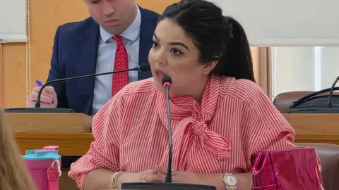  Hanan Ahmed durante el debate de este martes./Laura Ortiz 