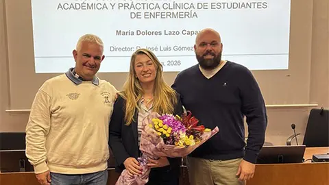 En la Foto de Izquierda a Derecha: Dr. Pascual Brieba, Dra. M&ordf; Dolores Lazo, Dr. Alejandro Artero