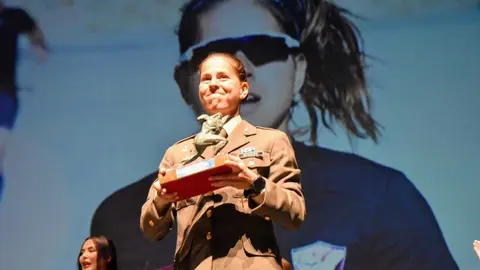 Mar&iacute;a Romero, mejor deportista de Ceuta elegida en la Gala del Deporte. Foto: Rafa B&aacute;ez