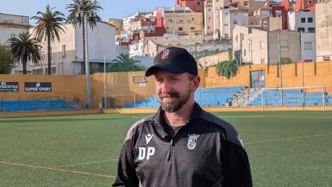 David Polaco en la previa del duelo de filiales.