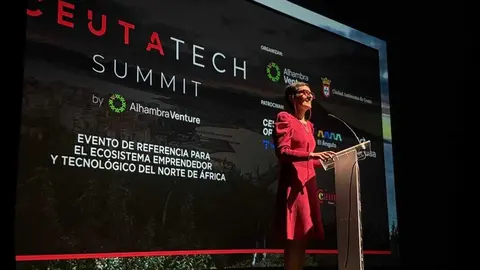 Kissy Chandiramani durante su intervenci&oacute;n en el 'Ceuta Tech Summit' / Alma Palomino