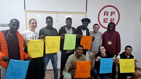 Bassinga, protagonista en una de las actividades de la Fundaci&oacute;n de la AD Ceuta FC (1)