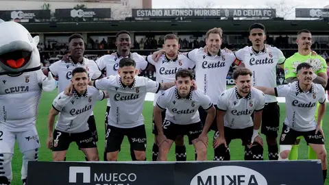 Once de la AD Ceuta FC en el Alfonso Murube. Foto: Zaki