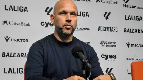 Jos&eacute; Alberto, tras el Ceuta - Racing de Liga Hypermotion.