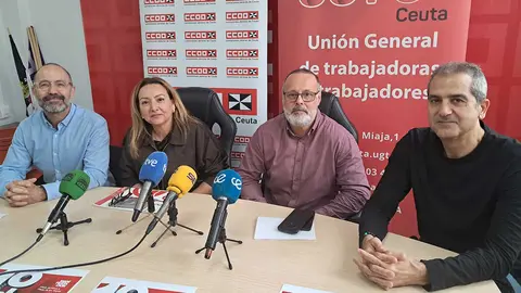 Yolanda Aparicio y &Aacute;ngel Lara en la RP del 1 de mayo / C&eacute;sar Mart&iacute;n