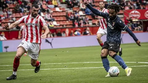 Encuentro entre el Sporting de Gij&oacute;n y la AD Ceuta FC. Foto: La Liga