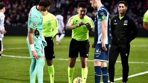 Daniel Palencia Caballero durante el Ceuta - C&oacute;rdoba de Liga Hypermotion. Foto: LaLiga.