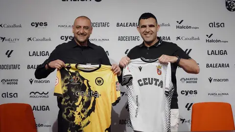 Luhay Hamido junto a Himad Mohamed. Foto: AD Ceuta FC