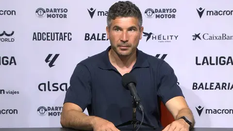 Juan Francisco Funes en la sala de prensa del Alfonso Murube.