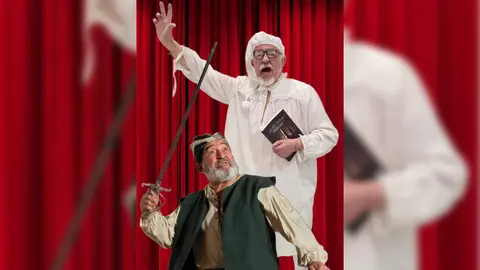 Manolo Merlo y Juan de Dios L&oacute;pez durante la presentaci&oacute;n del libro &lsquo;Qui&eacute;n dispar&oacute; primero&lsquo;