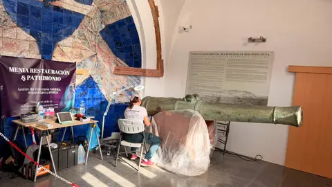La restauraci&oacute;n de un ca&ntilde;&oacute;n hundido hace m&aacute;s de 300 a&ntilde;os se abre al p&uacute;blico en Ceuta
