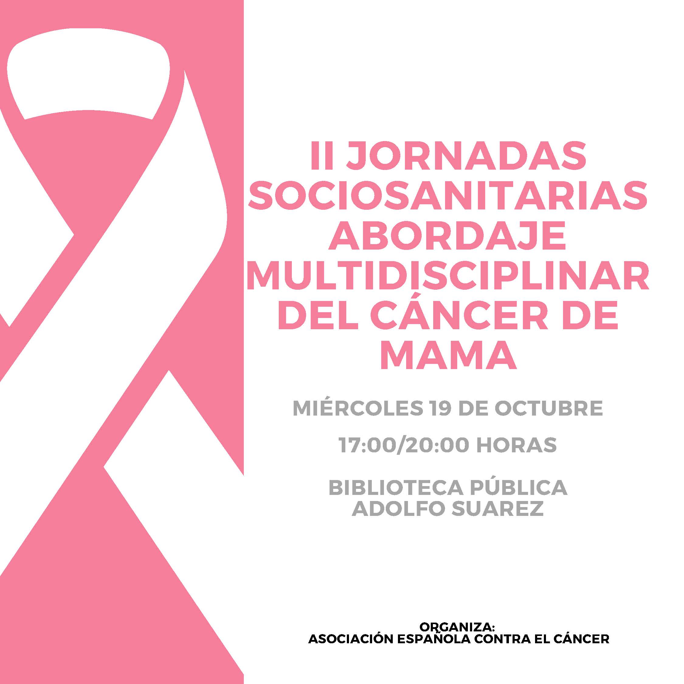 Cartel y programa campaña de mama