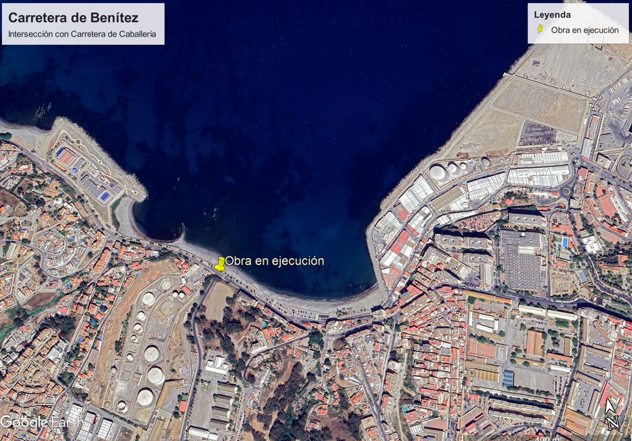 Plano con la zona afectada marcada