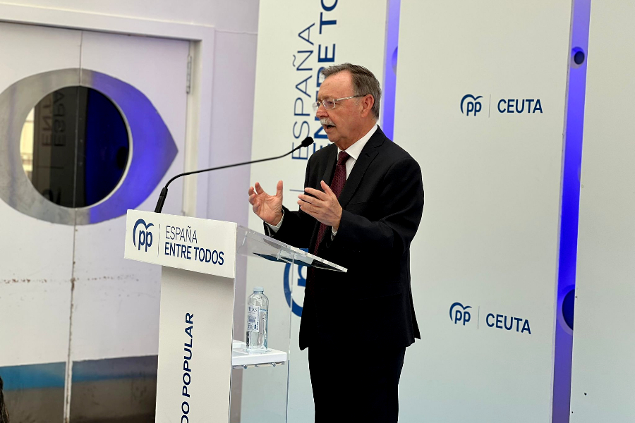Juan Vivas durante su intervención en el acto con empresarios organizado por el Partido Popular