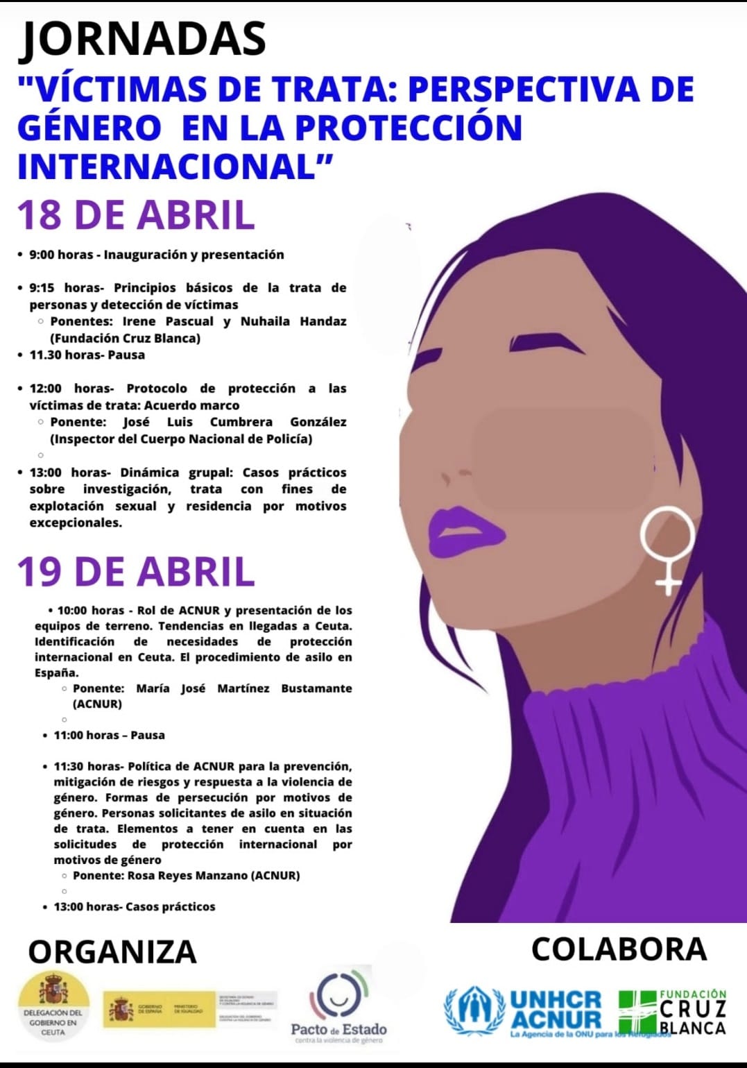 Cartel de las jornadas contra la Violencia de Género