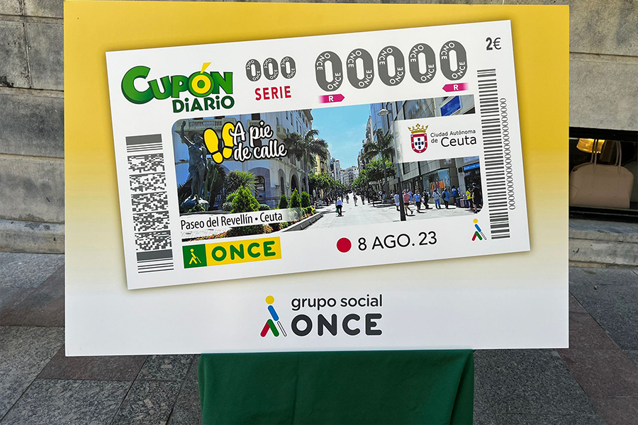 Cupón de la ONCE dedicado al Paseo del Revellín / Daniel Hernández
