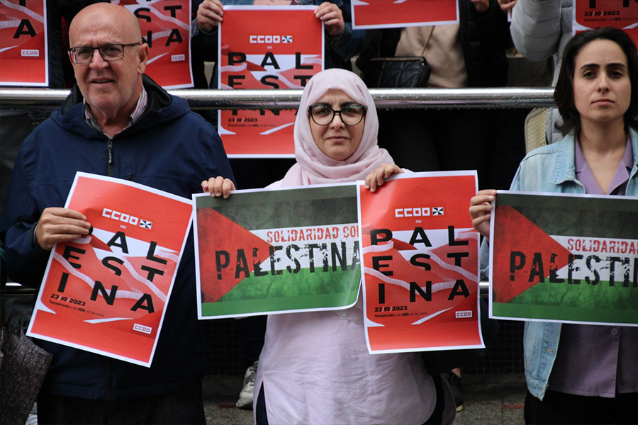 Concentración de CCOO por Palestina