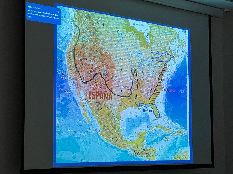 Mapa de Estados Unidos en la época de Bernardo de Gálvez/ Dani Hernández