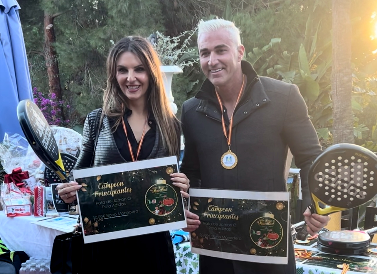 mariano Catarecha y Noemí Solla, campeones en el Torneo Navideño de Pádel de Marbella