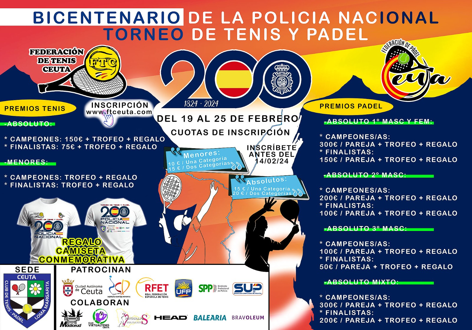 El Pádel y el Tenis caballa se unen para celebrar los 200 años de la Policía Nacional (1)