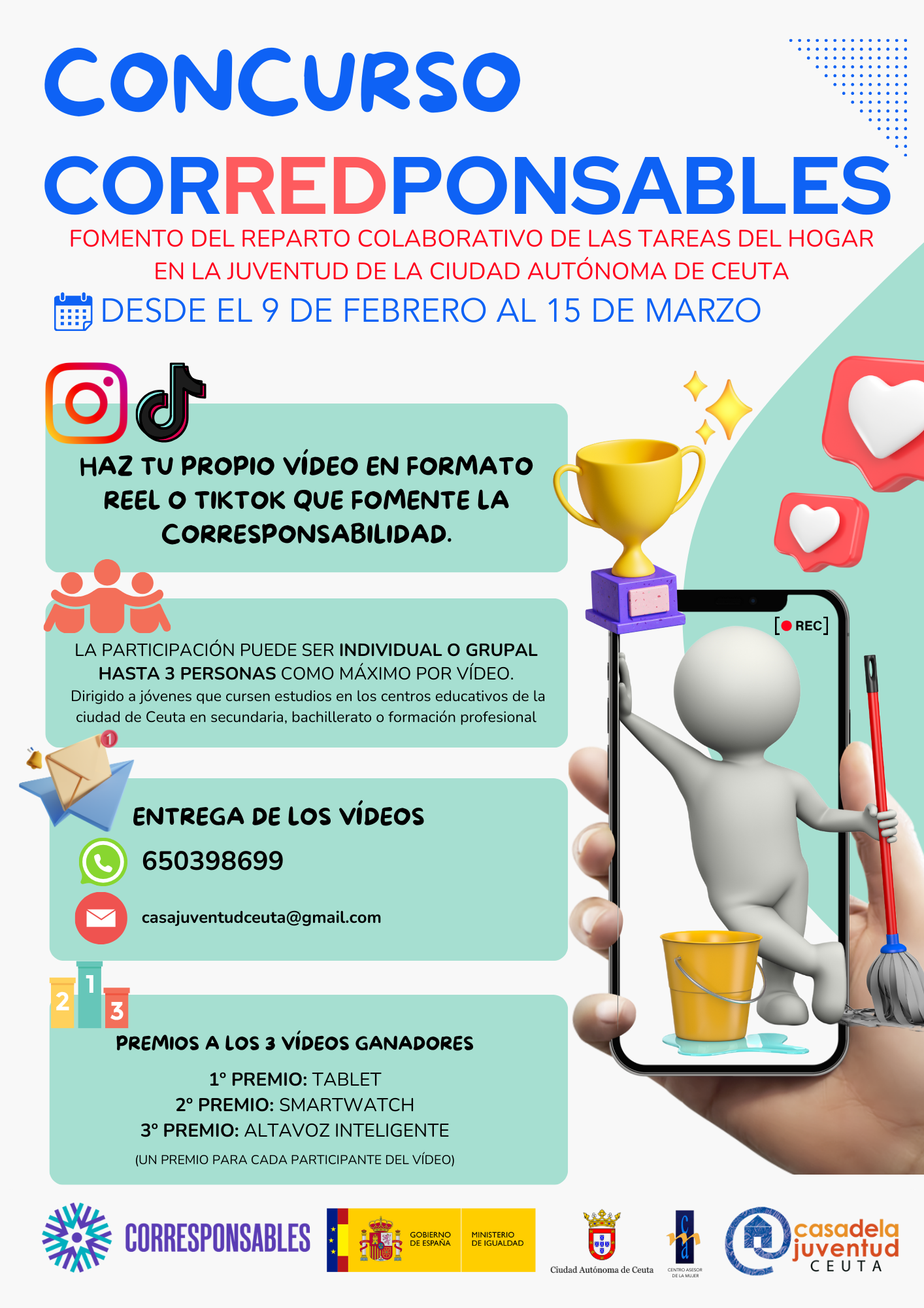 La Ciudad pone en marcha este concurso sobre corresponsabilidad / Ciudad Autónoma de Ceuta