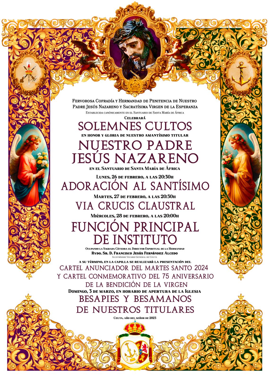 CARTEL CULTOS CUARESMALES