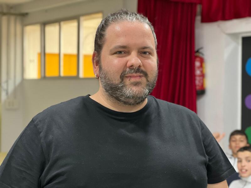 Daniel Marcos, profesor de inglés y 'alma mater' de la obra/ Dani Hernández