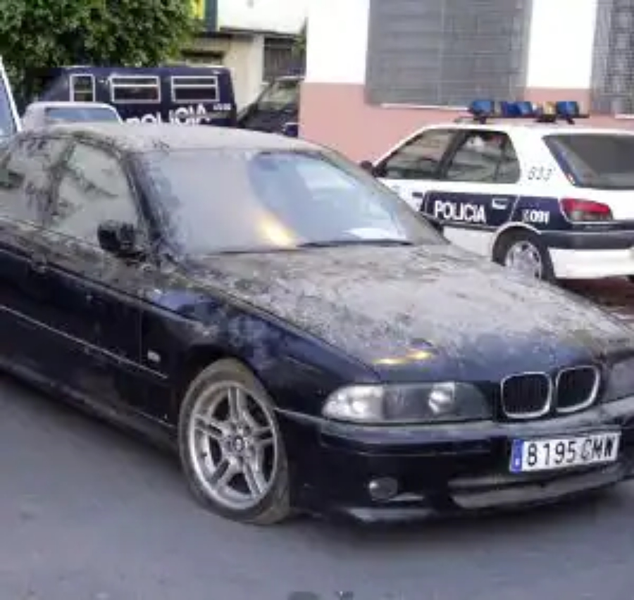 El BMW que utilizó "El Chino", en la Jefatura Superior de Policía