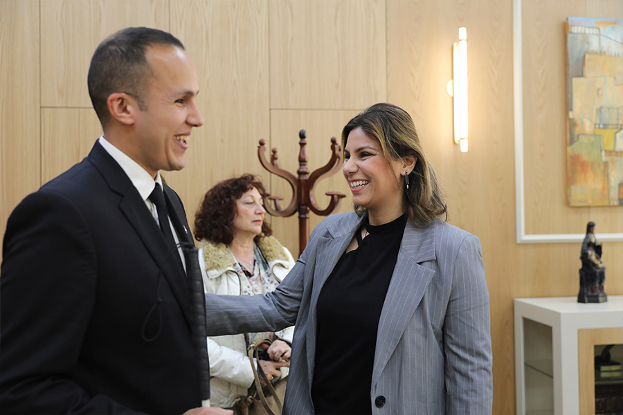 Recepción del presidente de la Ciudad Autónoma a la delegación del CERMI