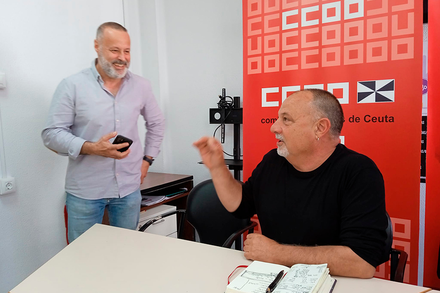Visita de Agustín Martín, secretario confederal de Organización y Extensión Sindical de CCOO / César Martín