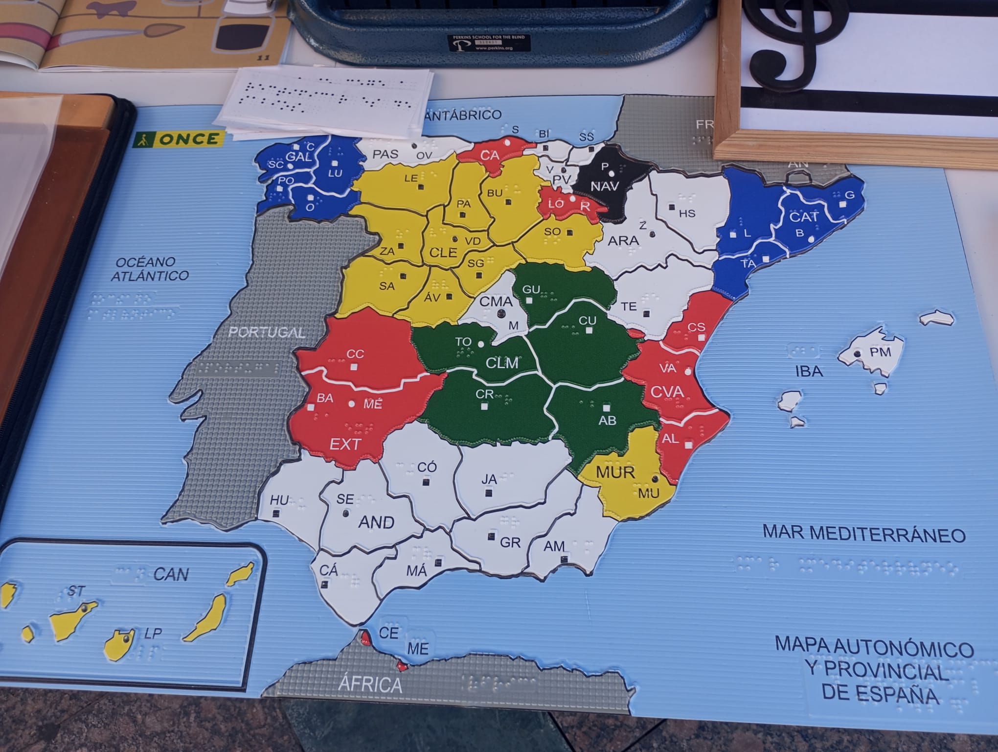 Mapa de España adaptado a invidentes/ Juanjo Coronado