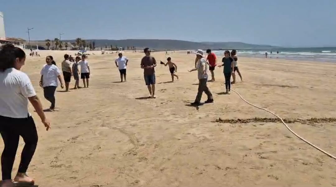 Los estudiantes ceutíes, en la playa
