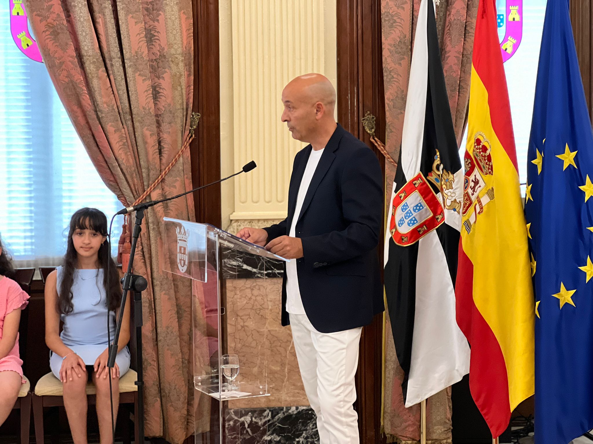 Rachid Sbihi, durante su alocución/ Dani Hernández