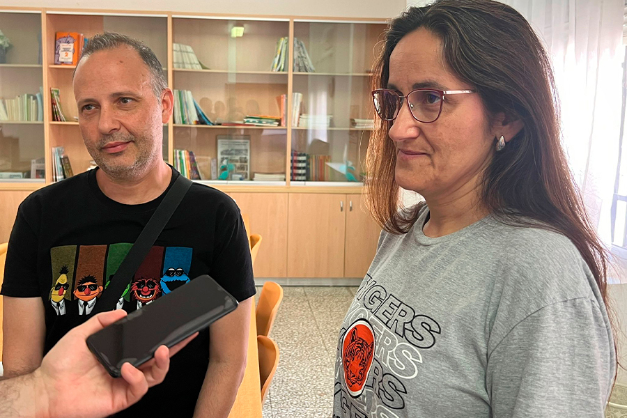 Ángel López y Alejandra García, docentes del intercambio / Daniel Hernández
