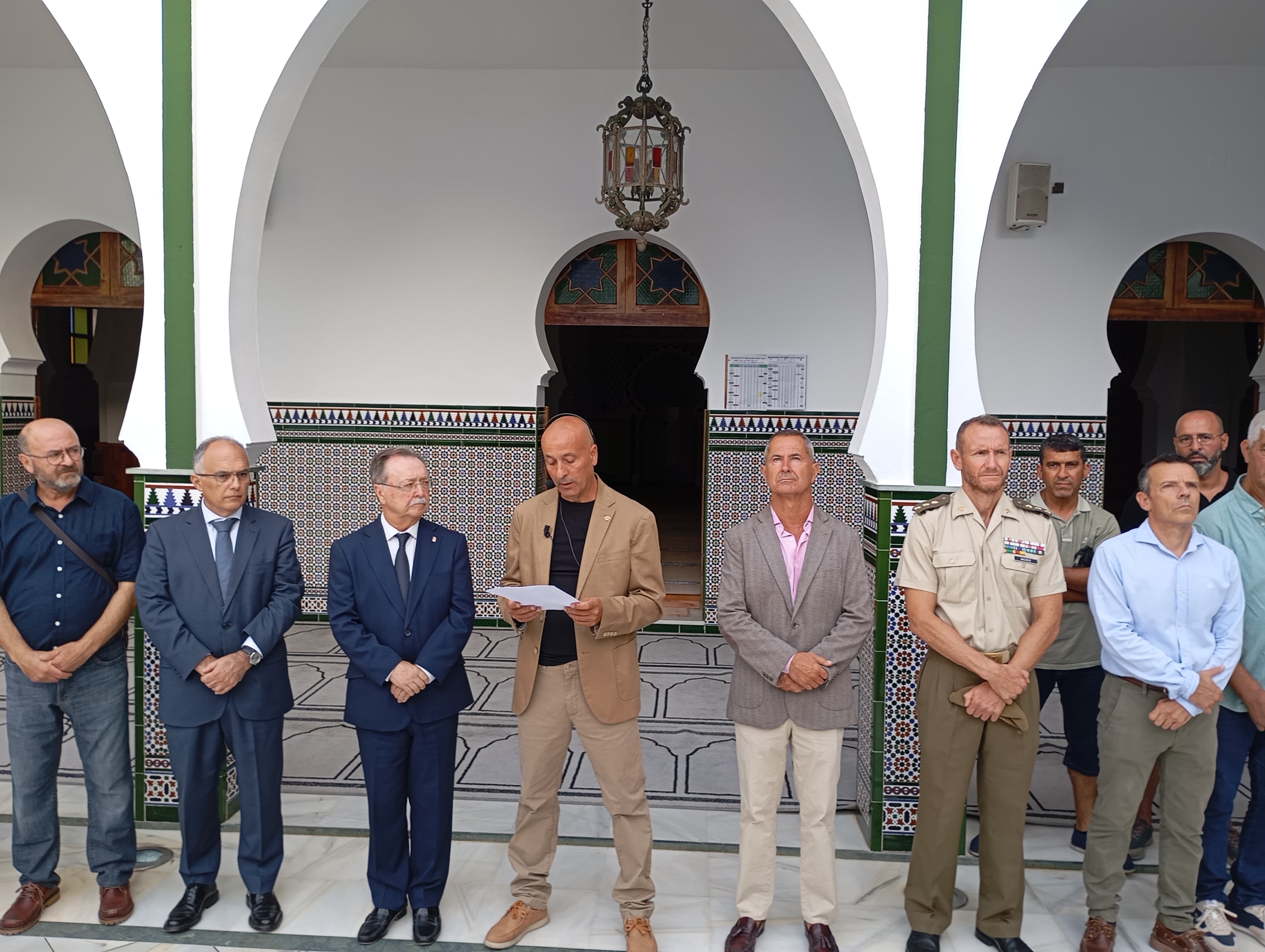 Rachid Sbihi, en un momento de su breve discurso / Juanjo Coronado