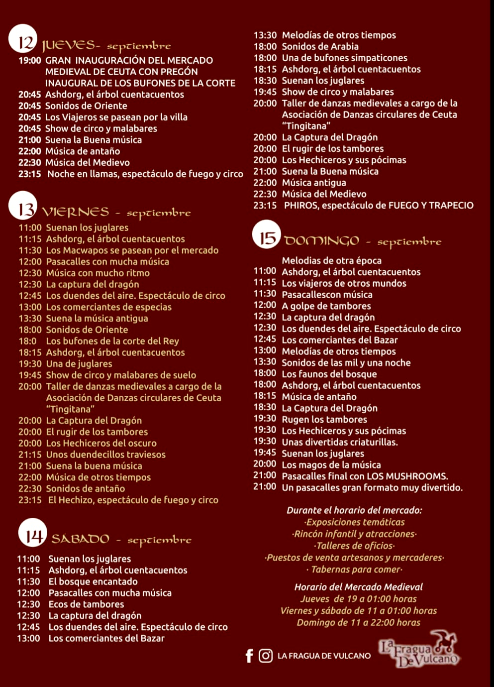 Programa del mercado medieval