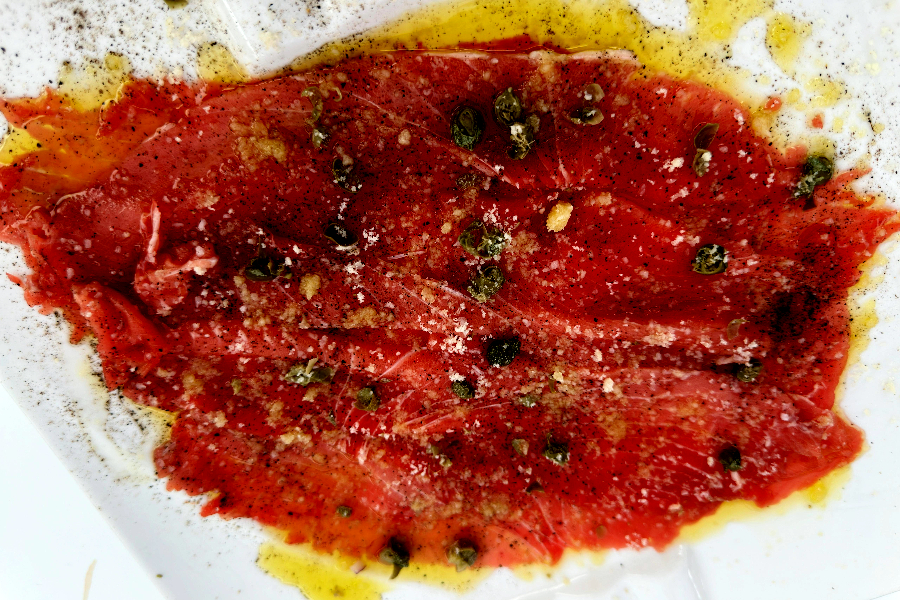 Carpacio de tarantelo