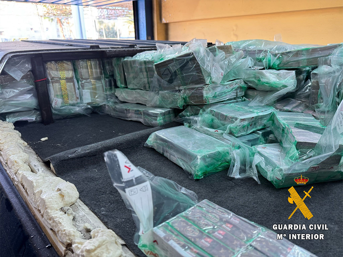 Interceptados más de 900 kilos de hachís en una furgoneta