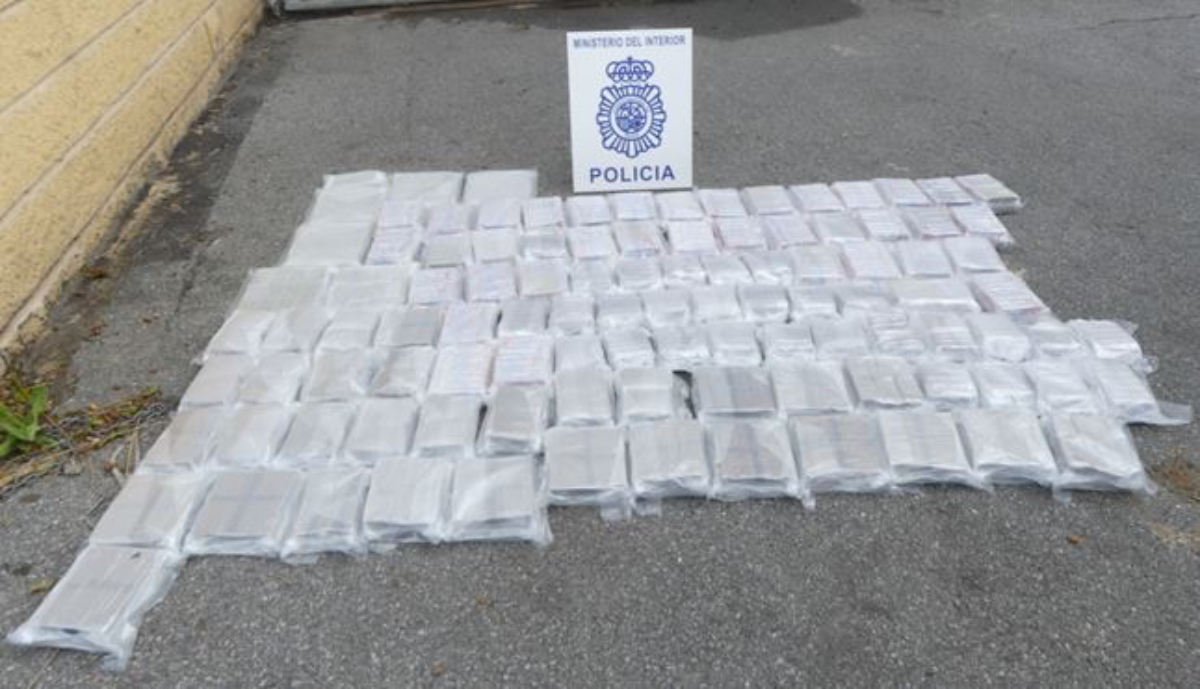 110 kilos de hachís intervenidos en un vehículo / Cedida